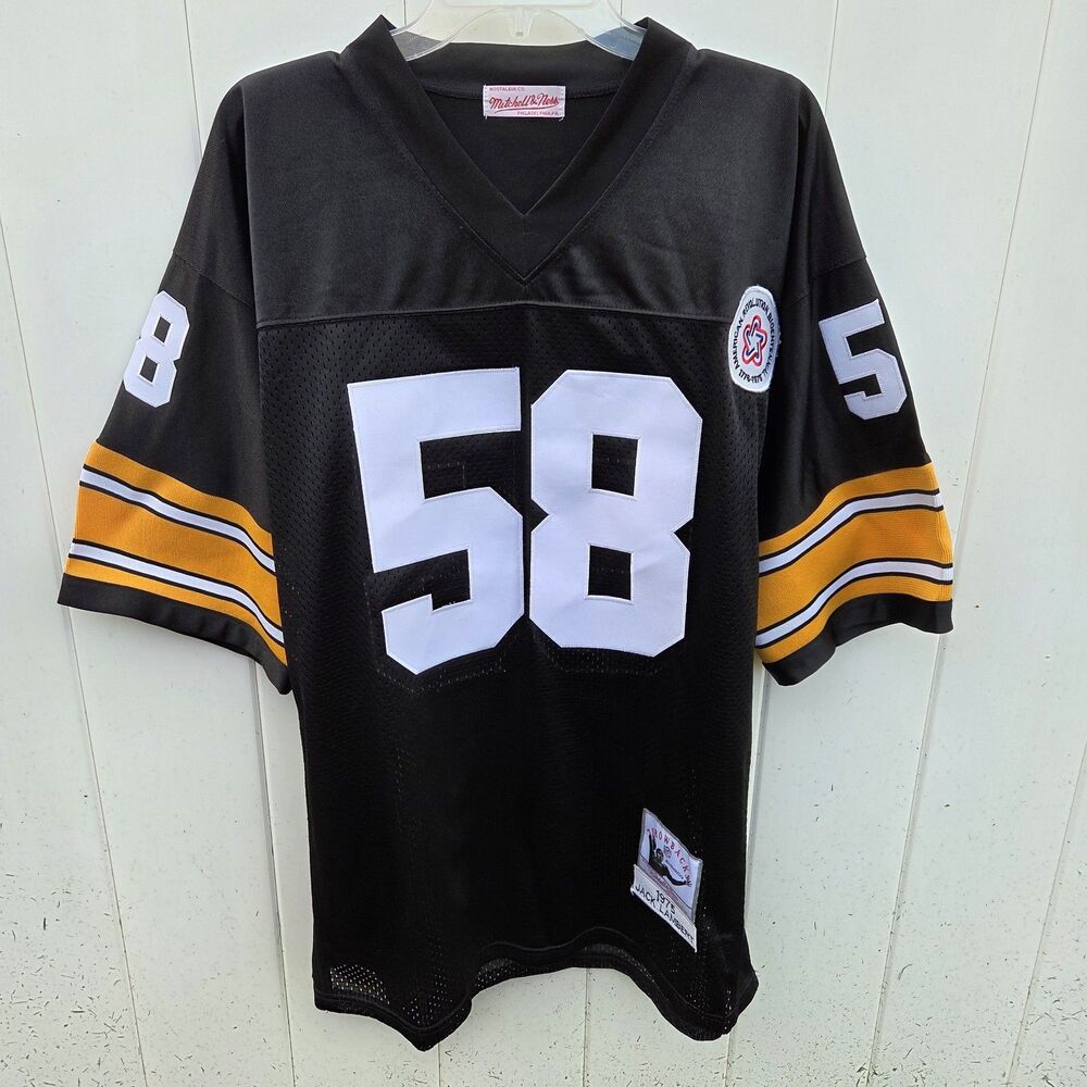 Mitchell & Ness Pittsburgh Steelers Jack Lambert 58 Throwback Jersey 1975 Sz XL - Picture 2 of 10